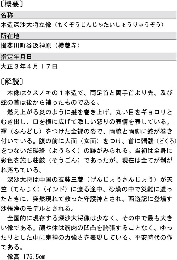 木造深沙大将立像（国指定・彫刻）の概要と解説の画像
