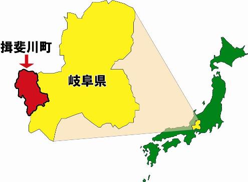 揖斐川町の地図