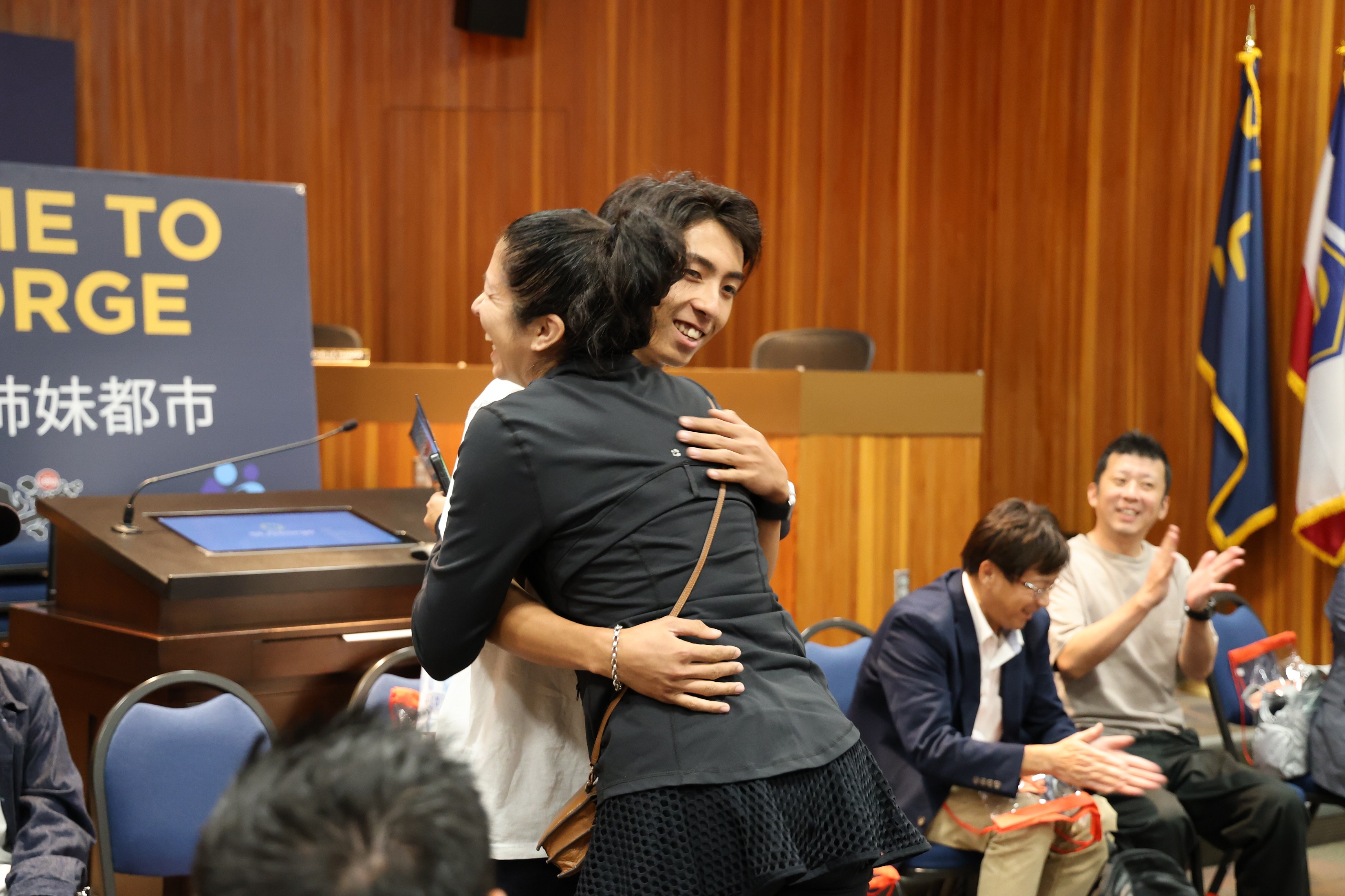 ホストファミリーと対面の様子の画像